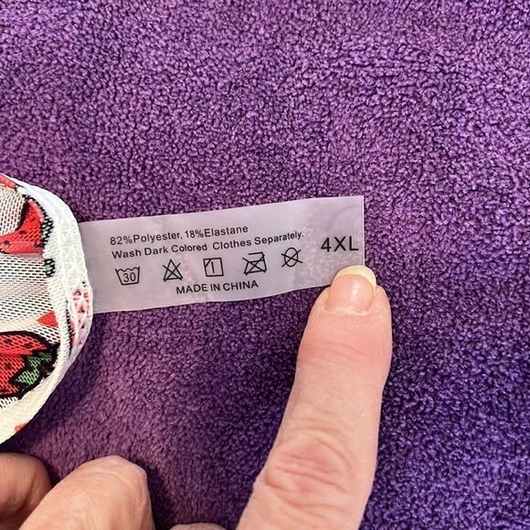 Size 4XL 3 piece strawberry print bikini top bottom coverup EUC - Picture 15 of 15